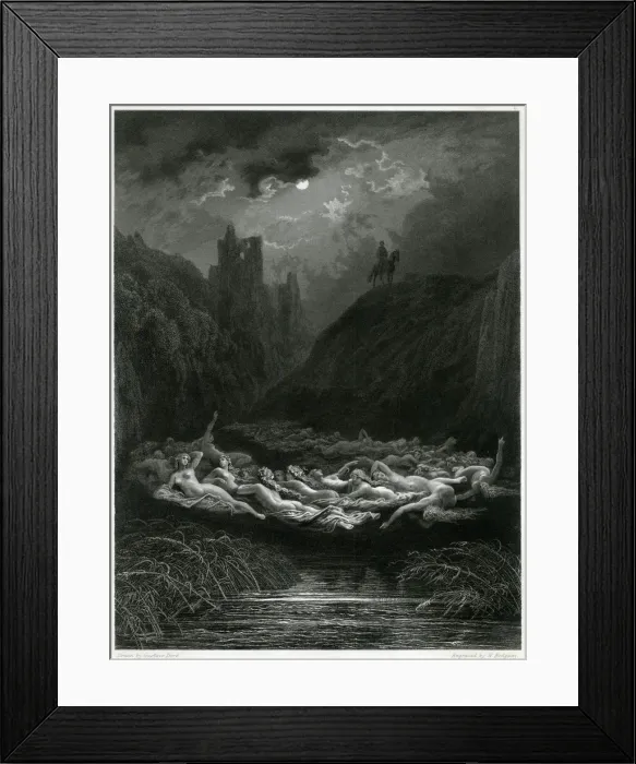 Framed Print : NYMPHS OVER STREAM Framed Print : NYMPHS OVER STREAM