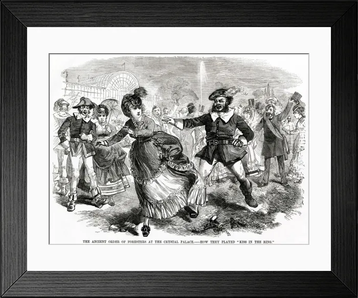 Framed Print : FRIENDLY FORESTERS 1870 Framed Print : FRIENDLY FORESTERS 1870