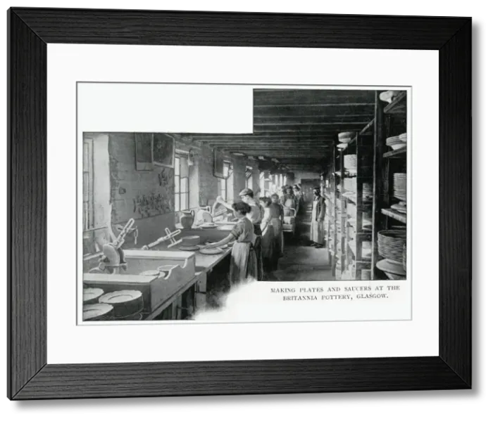 Framed Print : CERAMICS MAKING PLATES 1902 Framed Print : CERAMICS MAKING PLATES 1902