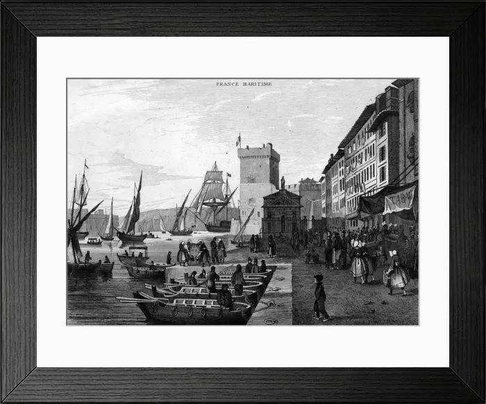 Framed Print : MARSEILLE 1830S Framed Print : MARSEILLE 1830S