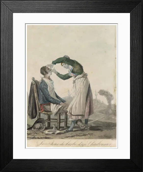 Framed Print : Lady Barber Vernet Framed Print : Lady Barber Vernet