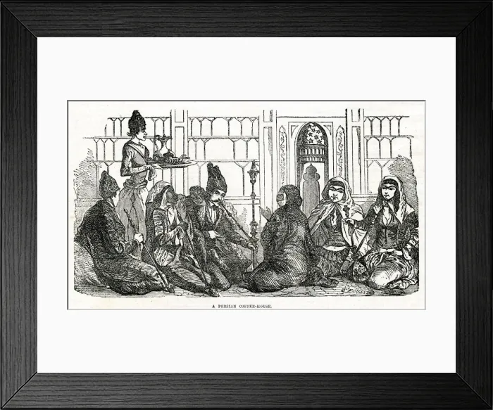 Framed Print : Persian coffee house 1856 Framed Print : Persian coffee house 1856