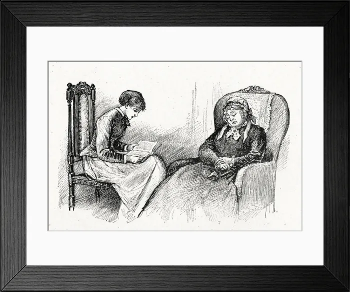 Framed Print : READING ALOUD FROM BOOK Framed Print : READING ALOUD FROM BOOK