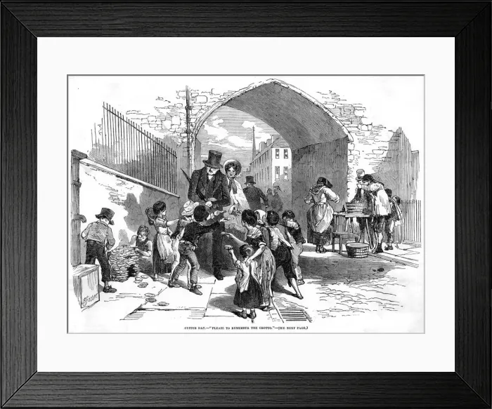 Framed Print : Oyster Day 1851