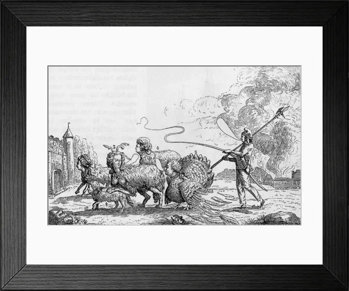 Framed Print : REVOLUTION SATIRE 1794 Framed Print : REVOLUTION SATIRE 1794