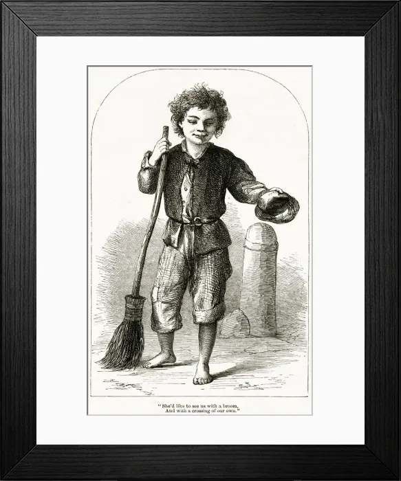 Framed Print : Street sweeper 1863
