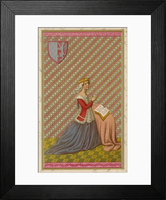 Framed Print : 14th century Noblewoman Framed Print : 14th century Noblewoman