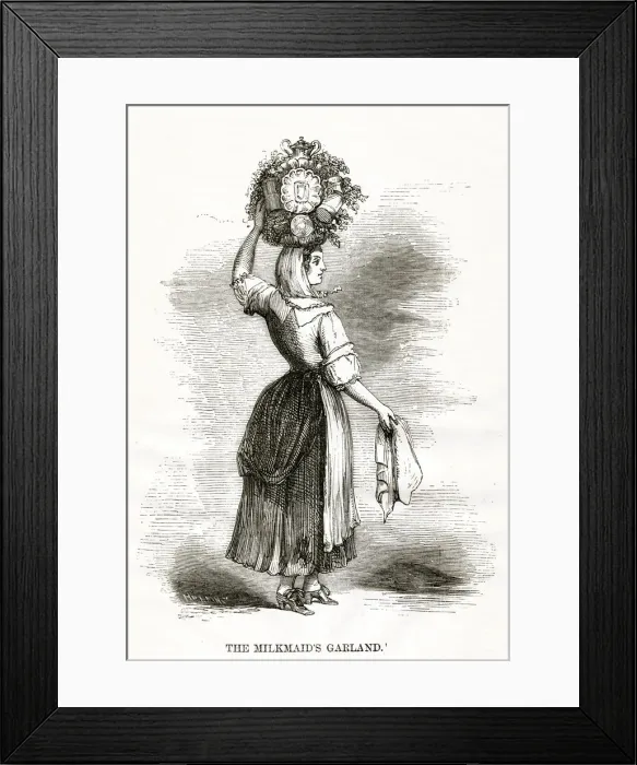 Framed Print : Milkmaid selling milk in the streets of London Framed Print : Milkmaid selling milk in the streets of London
