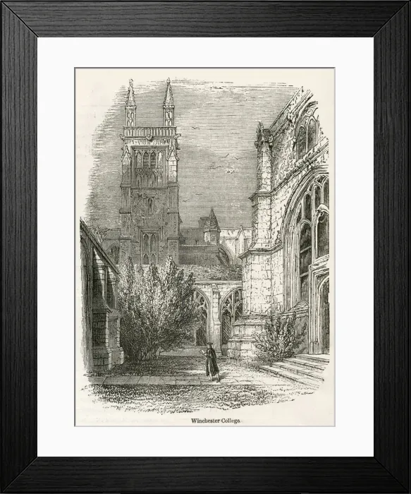 Framed Print : Winchester College and Library Framed Print : Winchester College and Library