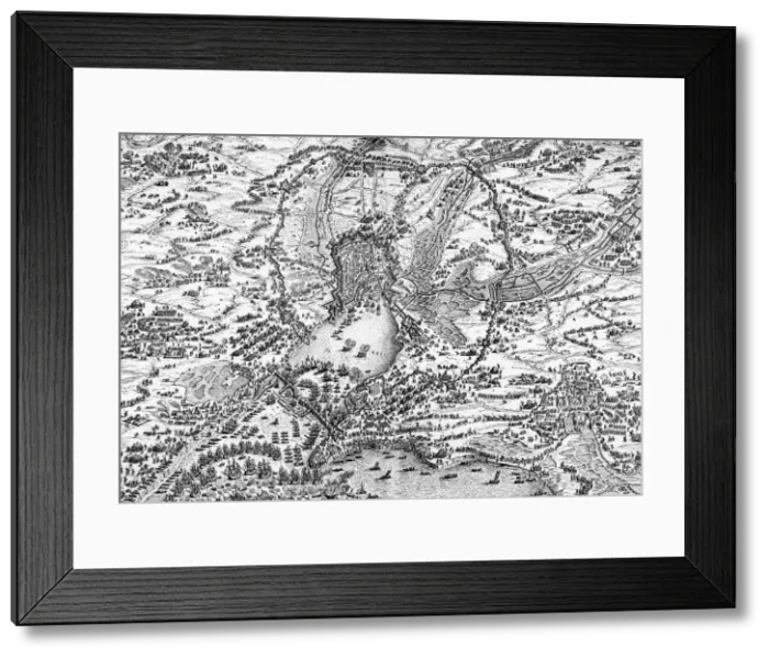 Framed Print : Siege of La Rochelle Framed Print : Siege of La Rochelle