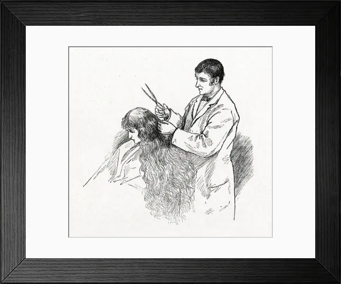 Framed Print : LITTLE WOMEN / JO / HAIR CUT Framed Print : LITTLE WOMEN / JO / HAIR CUT