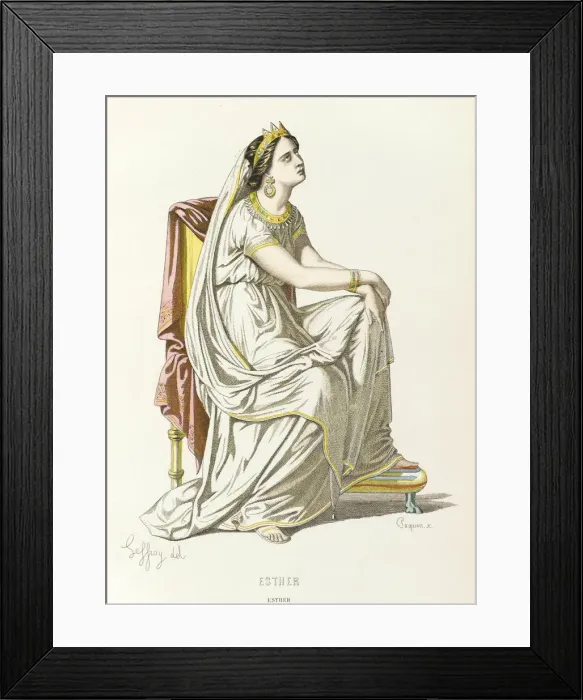 Framed Print : ESTHER. Esther, queen of Persia, as presented by Jean Racine in his play Esther Framed Print : ESTHER. Esther, queen of Persia, as presented by Jean Racine in his play Esther