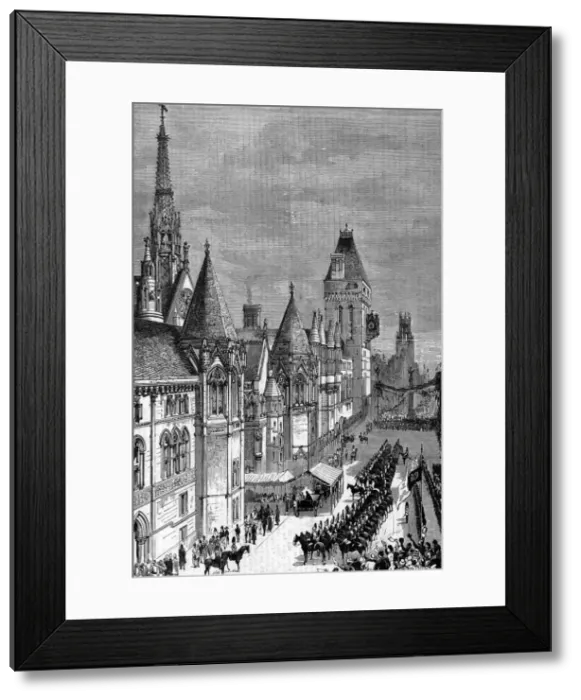 Framed Print : COURTS OF JUSTICE 1882 Framed Print : COURTS OF JUSTICE 1882