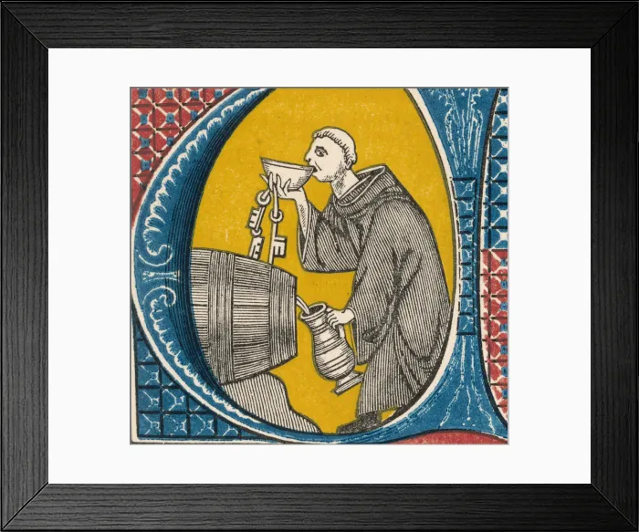 Framed Print : MONK WINE CELLAR 14 CENT Framed Print : MONK WINE CELLAR 14 CENT