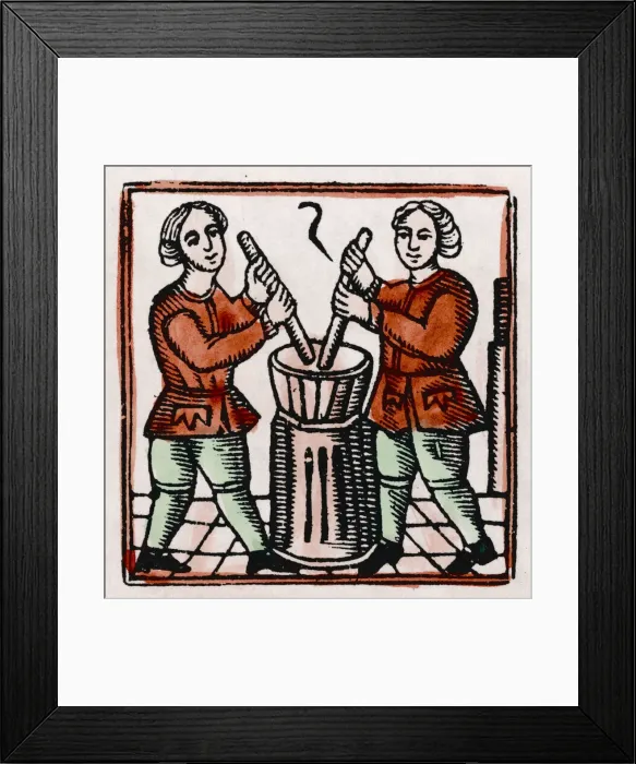 Framed Print : 17th century Apothecaries Framed Print : 17th century Apothecaries