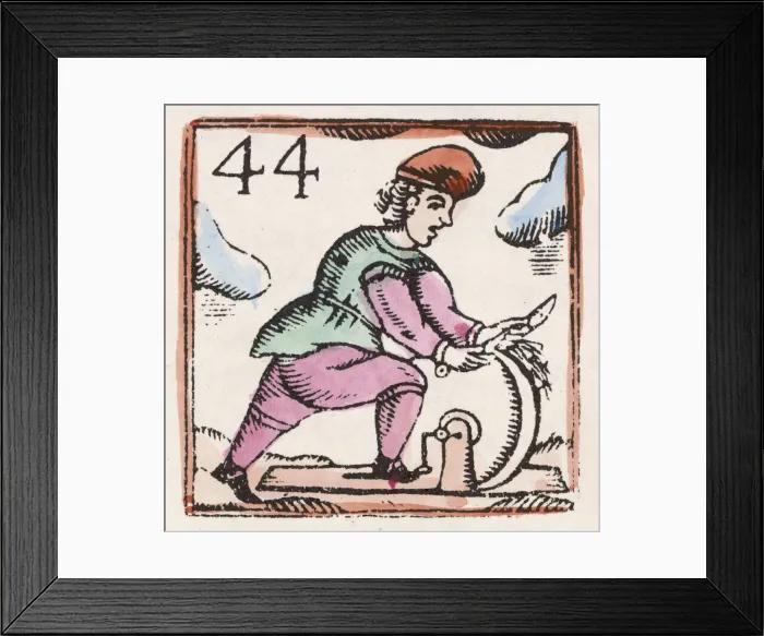 Framed Print : 17th century Grinder Framed Print : 17th century Grinder