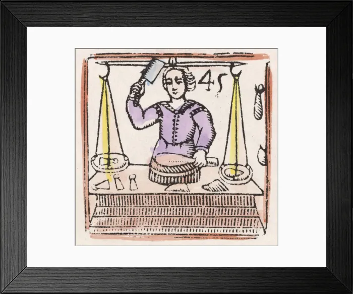 Framed Print : 17th century Butcher Framed Print : 17th century Butcher