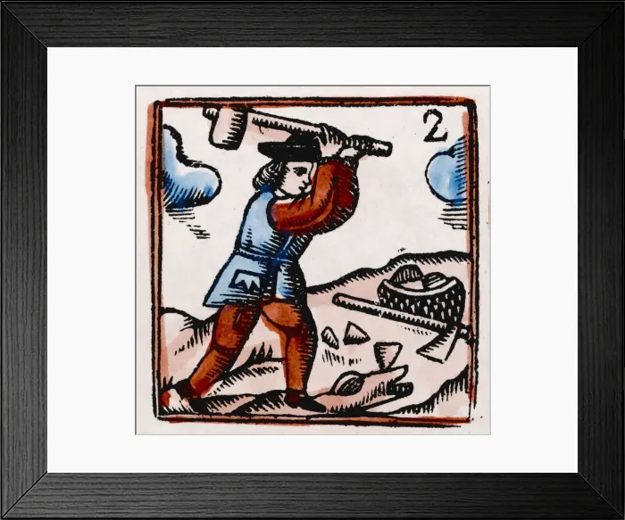 Framed Print : 17th Century Woodcutter Framed Print : 17th Century Woodcutter