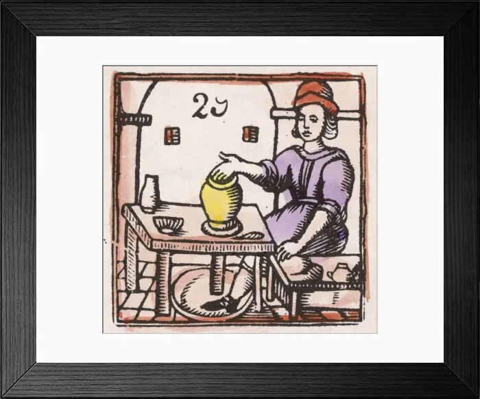 Framed Print : 17th century Potter Framed Print : 17th century Potter