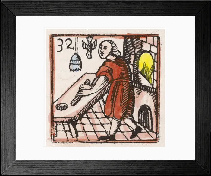 Framed Print : 17th century Baker - Woodcut Framed Print : 17th century Baker - Woodcut