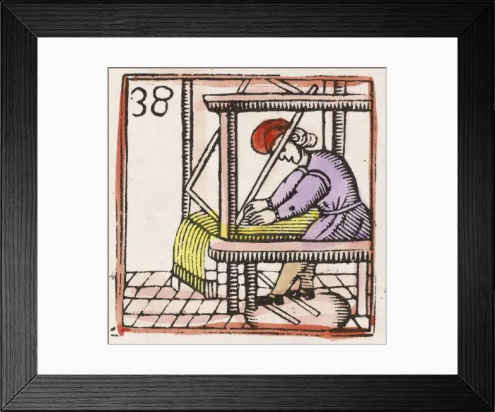 Framed Print : 17th century Weaver Framed Print : 17th century Weaver