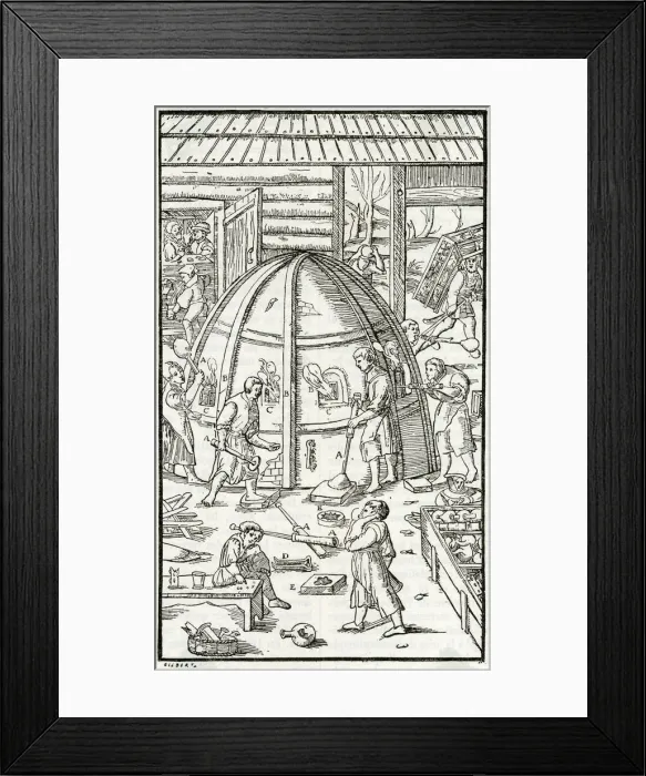 Framed Print : 16TH CENTURY GLASSWORKS Framed Print : 16TH CENTURY GLASSWORKS