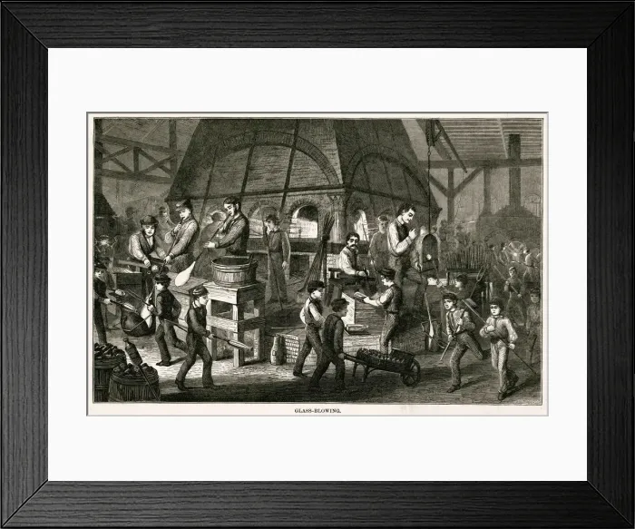 Framed Print : GLASS BLOWING, BROOKLYN Framed Print : GLASS BLOWING, BROOKLYN