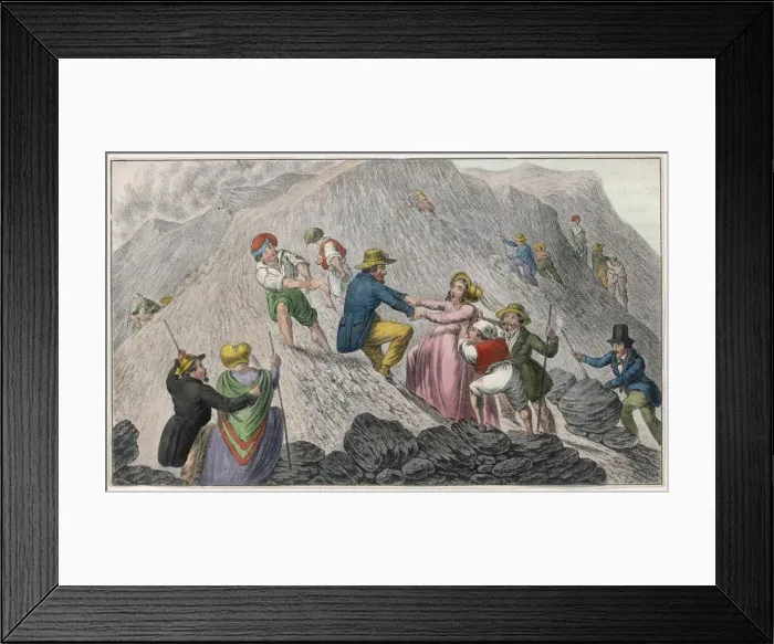 Framed Print : TOURISTS ON VESUVIUS - 1 Framed Print : TOURISTS ON VESUVIUS - 1