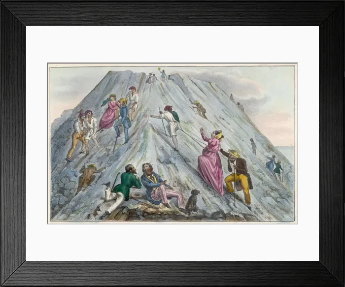 Framed Print : TOURISTS ON VESUVIUS - 2 Framed Print : TOURISTS ON VESUVIUS - 2
