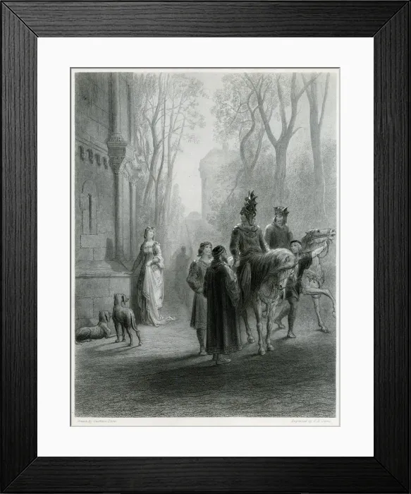 Framed Print : LANCELOT LEAVES ELAINE Framed Print : LANCELOT LEAVES ELAINE