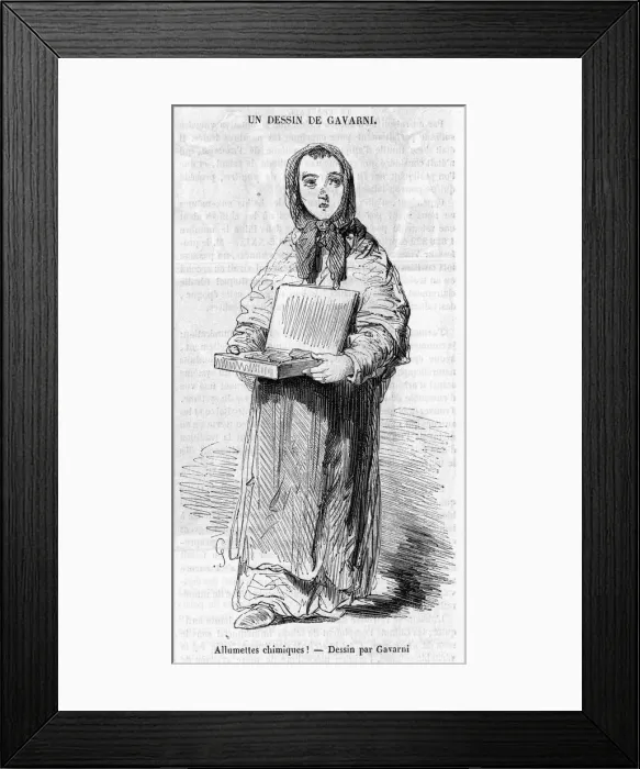 Framed Print : MATCH SELLER / GAVARNI Framed Print : MATCH SELLER / GAVARNI