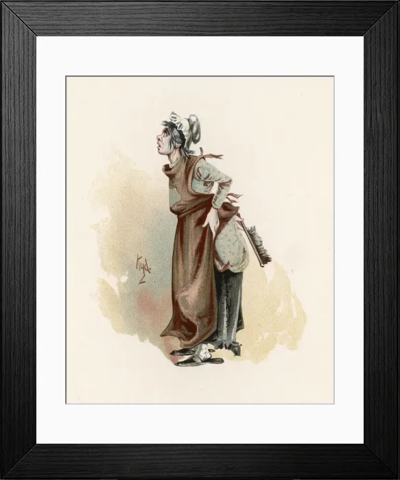 Framed Print : DICKENSIAN HOUSEMAID Framed Print : DICKENSIAN HOUSEMAID
