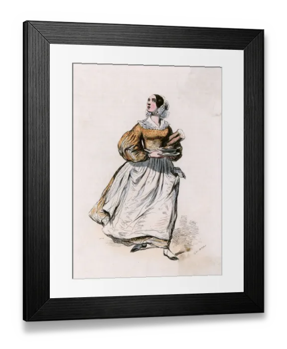 Framed Print : FRENCH COUNTRY WAITRESS Framed Print : FRENCH COUNTRY WAITRESS