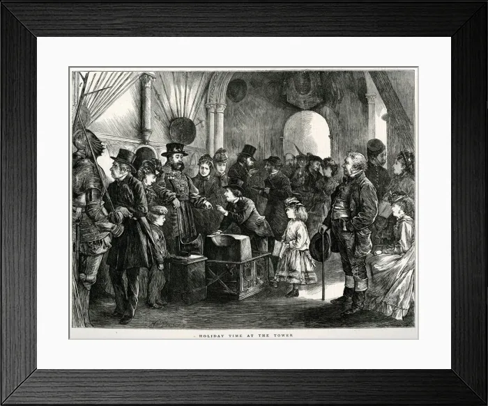 Framed Print : TOURISTS AT THE TOWER Framed Print : TOURISTS AT THE TOWER