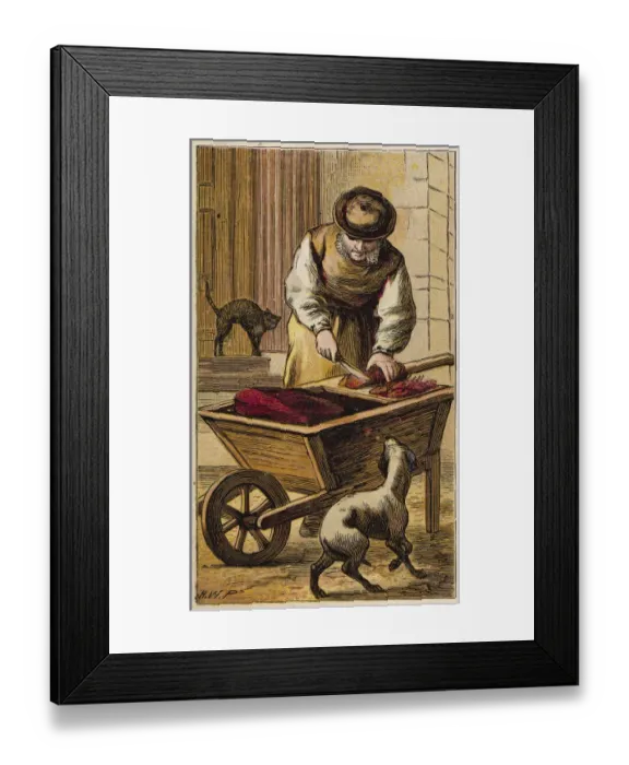 Framed Print : CATS MEAT MAN / PETHERICK Framed Print : CATS MEAT MAN / PETHERICK