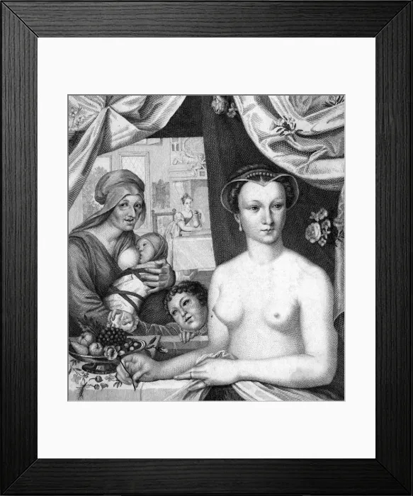 Framed Print : WETNURSE CIRCA 1600 Framed Print : WETNURSE CIRCA 1600