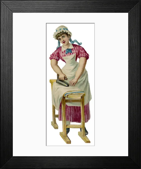 Framed Print : Laundrymaid Ironing Framed Print : Laundrymaid Ironing