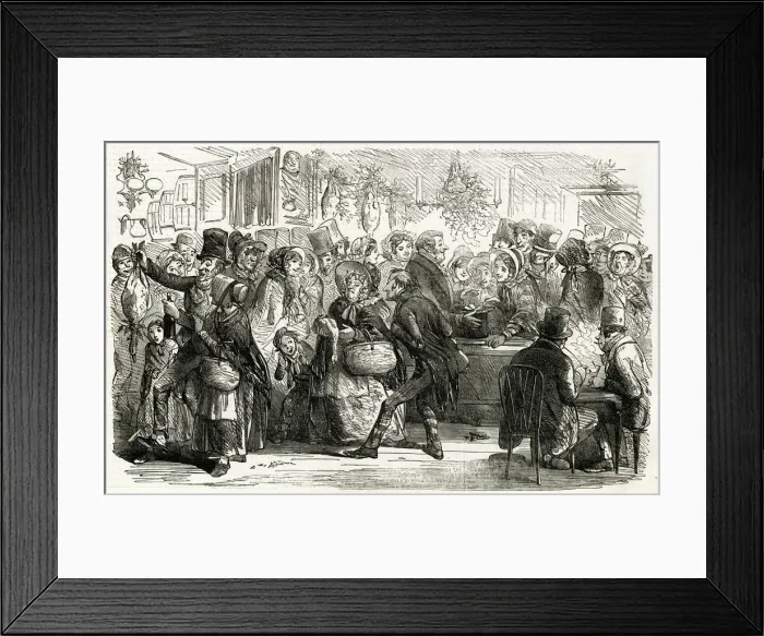 Framed Print : Goose Club at Christmas 1853 Framed Print : Goose Club at Christmas 1853