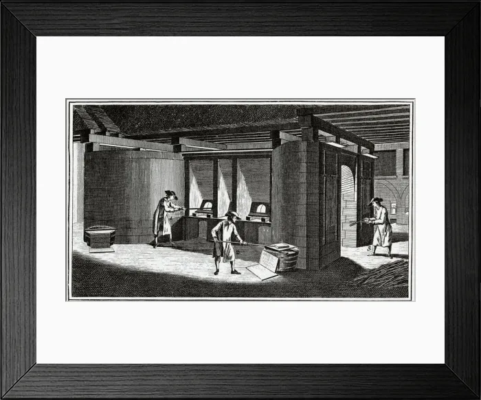 Framed Print : GLASSMAKING / SKIMMING Framed Print : GLASSMAKING / SKIMMING