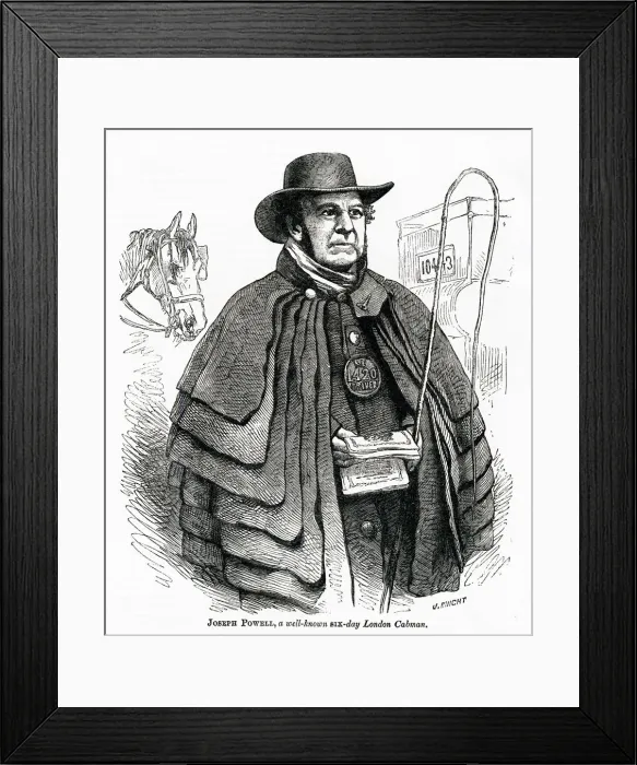 Framed Print : Omnibus driver or cabman 1857 Framed Print : Omnibus driver or cabman 1857