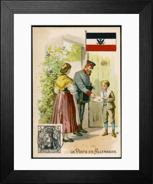 Framed Print : German Postman - circa 1909 Framed Print : German Postman - circa 1909