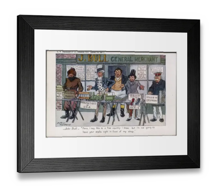 Framed Print : JOHN BULL FREE TRADE Framed Print : JOHN BULL FREE TRADE