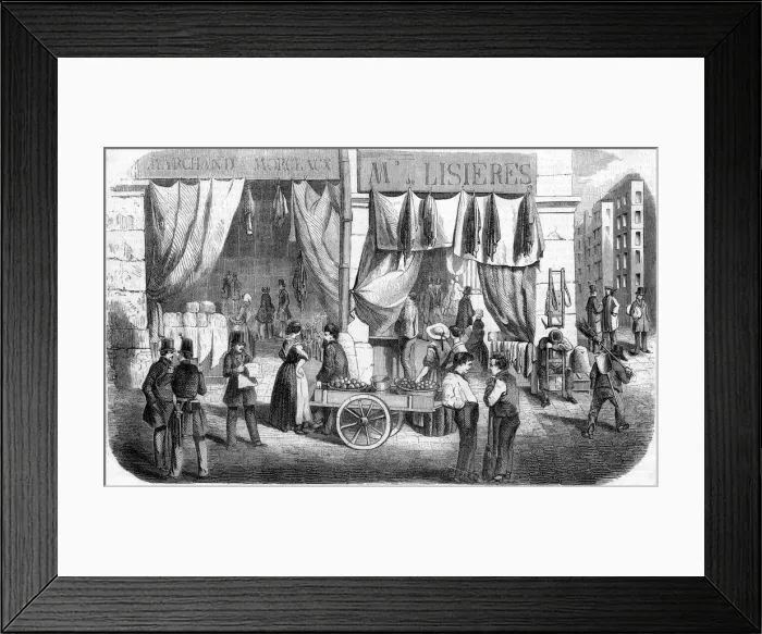 Framed Print : PARISIEN BOUTIQUES 1855 Framed Print : PARISIEN BOUTIQUES 1855