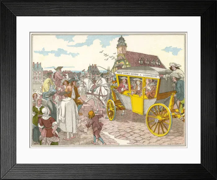 Framed Print : Paris Five Sous Carriage Framed Print : Paris Five Sous Carriage