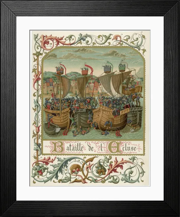 Framed Print : Battle of Sluys Framed Print : Battle of Sluys