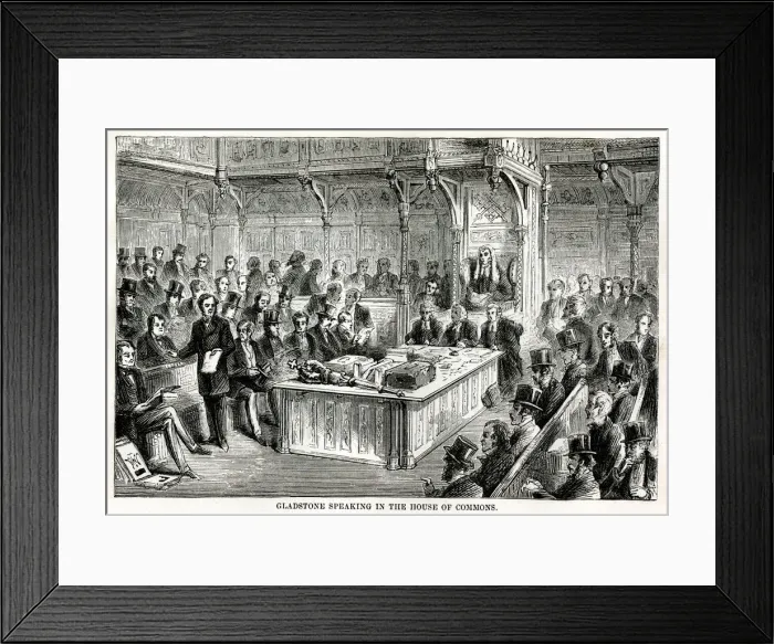 Framed Print : Gladstone speaking in the House of Commons Framed Print : Gladstone speaking in the House of Commons