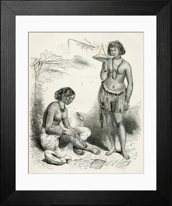 Framed Print : Nubian women making pottery Framed Print : Nubian women making pottery