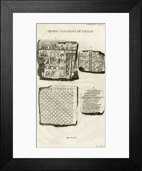 Framed Print : ILIAD FRAGMENTS Framed Print : ILIAD FRAGMENTS