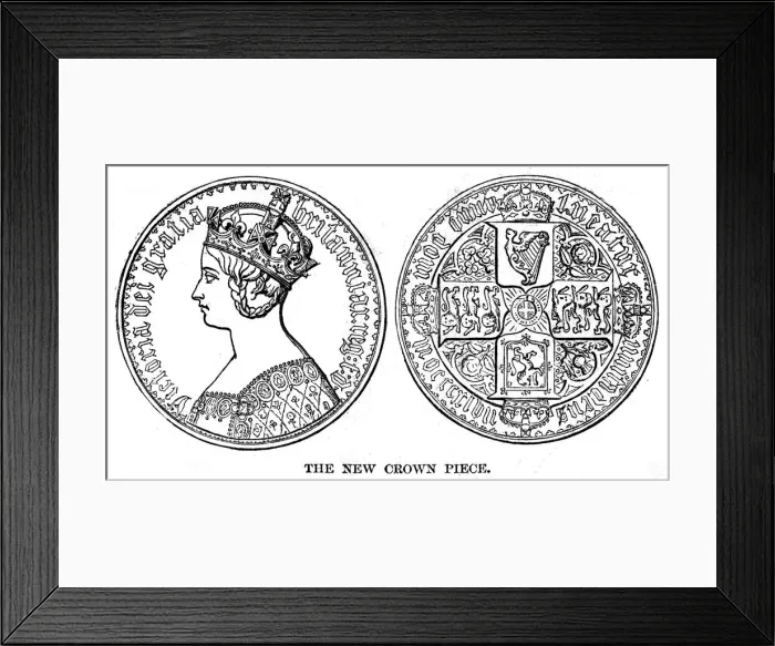 Framed Print : COIN / VICTORIA CROWN 1847 Framed Print : COIN / VICTORIA CROWN 1847