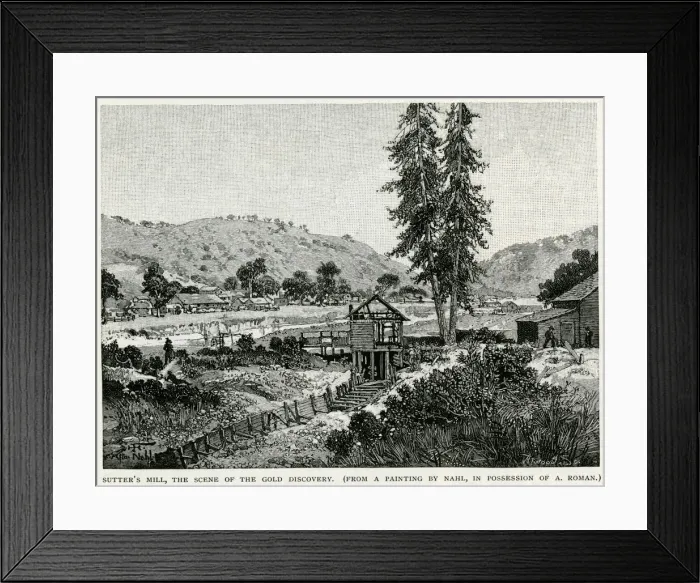 Framed Print : Gold in California, Sutters Mill Framed Print : Gold in California, Sutters Mill